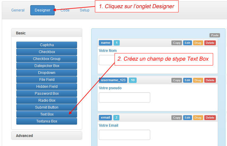 chronoforms-create-textbox