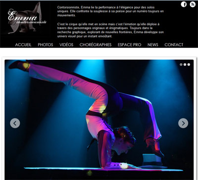 Aper&ccedil;u du site d'Emma sur pc portables