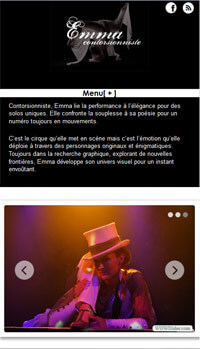 Aper&ccedil;u du site d'Emma sur smartphone